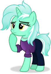 Size: 2536x3630 | Tagged: safe, artist:anime-equestria, derpibooru import, lyra heartstrings, pony, unicorn, alternate hairstyle, clothes, female, horn, image, jewelry, mare, necklace, png, simple background, solo, transparent background, vector