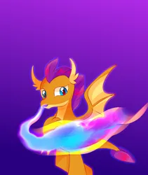 Size: 2304x2735 | Tagged: safe, derpibooru import, smolder, blue fire, derpibooru exclusive, dragon armor, fire, image, png