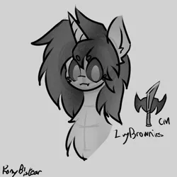 Size: 1080x1080 | Tagged: safe, derpibooru import, oc, oc:ivy brownies, unofficial characters only, monster pony, original species, spiderpony, fanfic:spider equestria, cute, image, monochrome, png