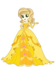 Size: 2680x3508 | Tagged: safe, artist:rainshadow, derpibooru import, sweet biscuit, human, equestria girls, beautiful, clothes, dress, equestria girls-ified, female, gloves, gown, image, jewelry, long gloves, petticoat, png, princess costume, princess dress, simple background, transparent background