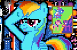 Size: 1150x752 | Tagged: safe, derpibooru import, rainbow dash, starlight glimmer, sunny starscout, trixie, twilight sparkle, twilight sparkle (alicorn), alicorn, pegasus, pony, g5, no second prances, april fools, help, image, pixel art, png, r/place, r/place2023, reddit