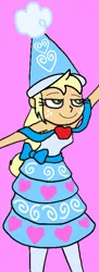 Size: 665x1837 | Tagged: safe, artist:bugssonicx, derpibooru import, edit, applejack, human, equestria girls, applejack also dresses in style, bow, calm, clothes, cool, dress, froufrou glittery lacy outfit, hat, hennin, humanized, image, png, princess, princess applejack, sleeveless, smiling