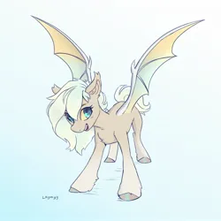 Size: 2048x2045 | Tagged: safe, artist:laymy, derpibooru import, oc, unofficial characters only, bat pony, pony, bat pony oc, bat wings, image, jpeg, solo, wings