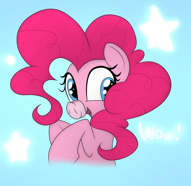 Size: 3000x2920 | Tagged: safe, artist:datte-before-dawn, pinkie pie, earth pony, pony, female, image, jpeg, mare, open mouth, pig nose, solo, wow!