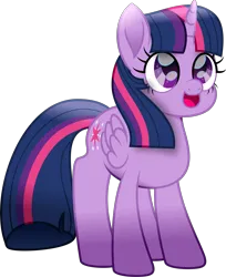 Size: 3231x3965 | Tagged: safe, artist:lincolnbrewsterfan, derpibooru import, part of a set, twilight sparkle, twilight sparkle (alicorn), alicorn, pony, .svg available, adorable face, big eyes, big smile, bookhorse, cute, cute face, cuteness overload, daaaaaaaaaaaw, female, folded wings, gradient hooves, happiness, happy, happy face, highlights, horn, image, inkscape, lincolnbrewsterfan's movie cutie smiles, looking up, mare, movie accurate, multicolored hair, multicolored mane, multicolored tail, png, shading, smiling, tail, twiabetes, vector, weapons-grade cute, wide eyes, wings
