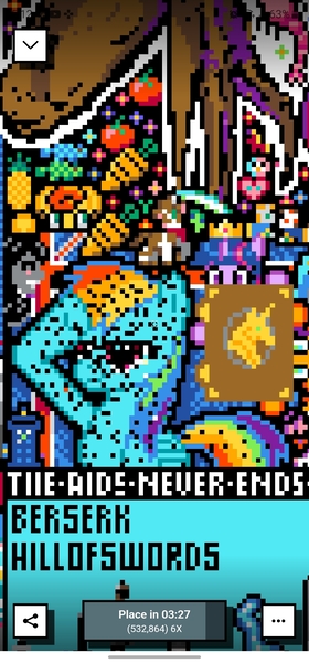 Size: 1080x2316 | Tagged: safe, derpibooru import, rainbow dash, april fools, image, invasion, jpeg, pixel art, r/place, reddit