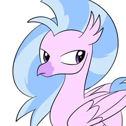 Size: 3000x3000 | Tagged: safe, derpibooru import, silverstream, classical hippogriff, hippogriff, derpibooru exclusive, female, image, png, unhappy