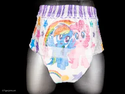 Size: 4000x3000 | Tagged: safe, derpibooru import, pinkie pie, rainbow dash, black background, diaper, diaper fetish, fetish, image, irl, jpeg, merchandise, pampers, photo, simple background