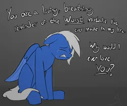 Size: 4800x4000 | Tagged: safe, artist:somber, derpibooru import, oc, pegasus, crying, image, jpeg, male, sad, verbal abuse