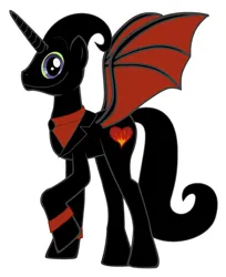 Size: 1996x2444 | Tagged: safe, artist:nathaniel718, derpibooru import, ponified, alicorn, pony, business suit, cartoon network, clothes, image, looking at you, male, nergal, nergal and princess bubblegum, png, stallion