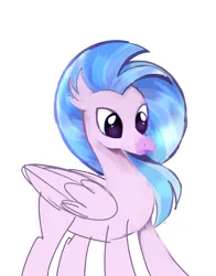 Size: 2324x2963 | Tagged: artist needed, safe, derpibooru import, silverstream, hippogriff, black eye, female, image, png, simple background, solo, white background