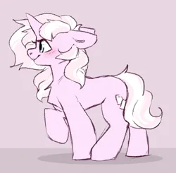 Size: 558x547 | Tagged: safe, artist:spoopygander, derpibooru import, oc, oc:marshmallow fluff, pony, unicorn, blushing, cute, cutie mark, female, freckles, image, mare, only, png