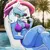Size: 2000x2000 | Tagged: safe, artist:kennzeichen, derpibooru import, trixie, anthro, bikini, clothes, eating, food, image, png, poolside, popsicle, suggestive eating, summer, swimming pool, swimsuit