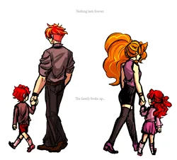 Size: 3347x3031 | Tagged: safe, artist:daazzlin, derpibooru import, adagio dazzle, sunset shimmer, human, equestria girls, divorce, female, half r63 shipping, image, interspecies offspring, male, offspring, parent:adagio dazzle, parent:sunset glare, parent:sunset shimmer, parents:sunsagio, png, rule 63, shipping, simple background, straight, sunsagio, sunset glare, white background