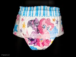 Size: 4000x3000 | Tagged: safe, derpibooru import, pinkie pie, twilight sparkle, black background, diaper, image, irl, jpeg, merchandise, pampers, photo, simple background