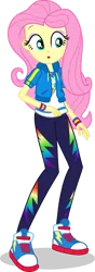 Size: 633x1800 | Tagged: safe, artist:dustinwatsongkx, derpibooru import, fluttershy, human, equestria girls, accessory swap, clothes swap, confused, female, geode of super speed, image, magical geodes, png, simple background, solo, solo female, transparent background, vector