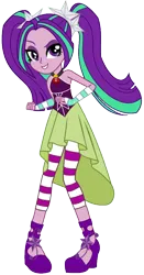 Size: 482x922 | Tagged: safe, derpibooru import, aria blaze, equestria girls, 2d, deviantart, female, g4, image, jewelry, necklace, pink body, pinterest, png, purple hair, simple background, smiling, solo, solo female, transparent background, turquoise hair, when she smiles