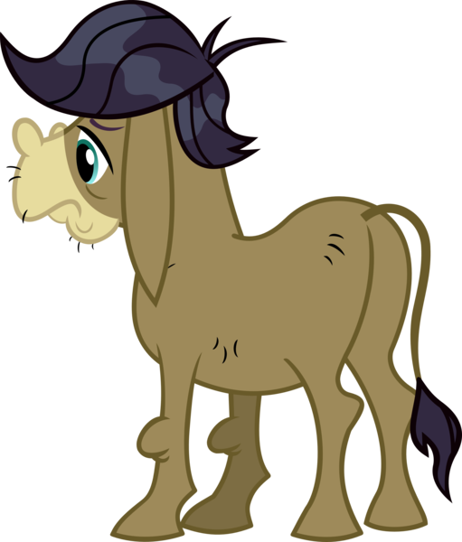 Size: 3002x3523 | Tagged: safe, artist:porygon2z, derpibooru import, cranky doodle donkey, donkey, a friend in deed, season 2, butt, hair, image, male, plot, png, rear view, sad, simple background, solo, transparent background, unamused, vector
