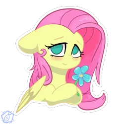 Size: 600x600 | Tagged: safe, artist:swishyfishy4308, derpibooru import, fluttershy, pegasus, pony, commission, cute, female, flower, image, mare, outline, pegasus wings, png, promo, promotional art, simple background, solo, transparent background, white outline, wings, ych example, ych result, your character here