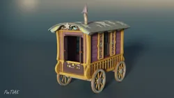 Size: 1920x1080 | Tagged: safe, artist:pontiak, derpibooru import, 3d, blender, image, png, trixie's wagon, wagon