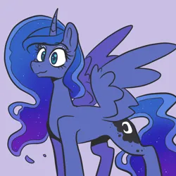 Size: 1000x1000 | Tagged: safe, artist:smirk, derpibooru import, princess luna, alicorn, image, missing accessory, png, solo