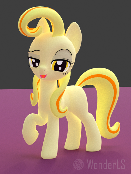 Size: 677x897 | Tagged: safe, artist:wonderls, derpibooru import, oc, oc:warmlight, earth pony, pony, 3d, 3d model, game, image, png