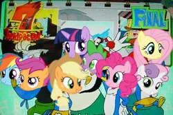 Size: 350x234 | Tagged: safe, derpibooru import, edit, applejack, fluttershy, pinkie pie, rainbow dash, scootaloo, spike, sweetie belle, twilight sparkle, bird, buzzard, earth pony, human, pegasus, penguin, pony, unicorn, walrus, buzz buzzard, chilly willy, crossover, cute, cutealoo, dashabetes, diapinkes, diasweetes, female, filly, foal, g4, image, jackabetes, knothead, male, mare, ms. meany, png, shyabetes, spikabetes, splinter (woody woodpecker), the new woody woodpecker show, twiabetes, wally walrus, winnie woodpecker, woodpecker, woody woodpecker, woody woodpecker (series)