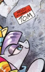 Size: 406x650 | Tagged: safe, artist:andypriceart, derpibooru import, idw, maud pie, tom, pony, spoiler:comic41, female, image, jpeg, mare, rock