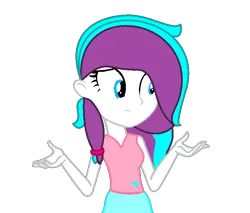 Size: 725x617 | Tagged: safe, artist:icegaze08, derpibooru import, oc, oc:ice gaze, unofficial characters only, equestria girls, equestria girls oc, equestria girls-ified, image, png, shrug, simple background, solo, transparent background, vector