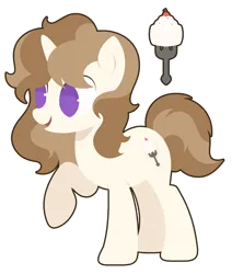Size: 1762x2077 | Tagged: artist needed, safe, derpibooru import, oc, oc:fluffymarsh, unofficial characters only, pony, unicorn, brown mane, cute, cutie mark, female, happy, image, mare, minimalist, modern art, png, purple eyes, raised hoof, silly, simple background, transparent background