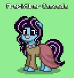 Size: 647x683 | Tagged: safe, artist:rigby the trucker pony, derpibooru import, oc, ponified, unofficial characters only, object pony, original species, pony, truck pony, pony town, cascadia, clothes, female, freightliner, image, mare, png, truck