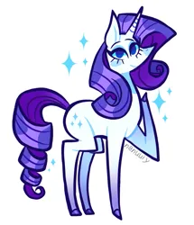 Size: 993x1152 | Tagged: safe, artist:nanuuiy, derpibooru import, rarity, pony, unicorn, image, looking at you, png, simple background, smiling, solo, standing, white background