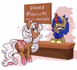 Size: 1200x1106 | Tagged: source needed, suggestive, artist:lou, derpibooru import, oc, oc:donut daydream, unofficial characters only, blushing, butt, female, image, jpeg, male, market, plot, sign