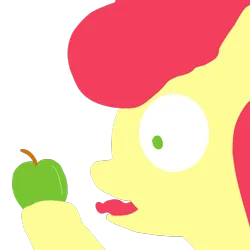 Size: 3000x3000 | Tagged: safe, artist:wissle, derpibooru import, strawberry sunrise, pony, apple, bust, female, food, image, mare, png, screaming, simple background, solo, terrified, tongue out, transparent background, wide eyes