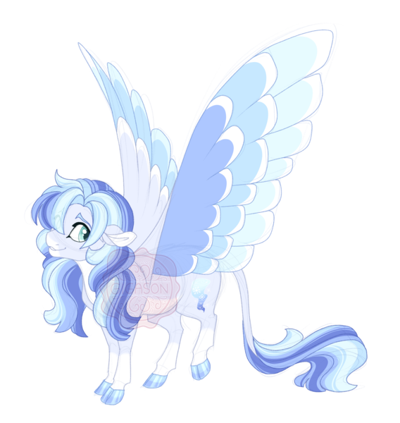 Size: 3500x3700 | Tagged: safe, artist:gigason, derpibooru import, oc, oc:winter storm, pegasus, pony, female, filly, foal, image, magical lesbian spawn, obtrusive watermark, offspring, parent:sea swirl, parent:vapor trail, png, simple background, solo, transparent background, watermark