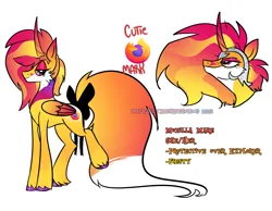 Size: 6000x4667 | Tagged: safe, derpibooru import, oc, ponified, alicorn, pony, unicorn, alicorn oc, firefox, gradient mane, horn, image, internet browser, png, wings