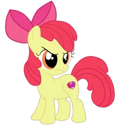 Size: 1800x1815 | Tagged: safe, artist:gmaplay, derpibooru import, apple bloom, earth pony, pony, angry, applebetes, cute, frown, image, madorable, png, simple background, solo, transparent background