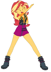 Size: 2917x4142 | Tagged: safe, artist:gmaplay, derpibooru import, sunset shimmer, equestria girls, boots, clothes, cute, happy, henshin, image, png, shimmerbetes, shoes, solo
