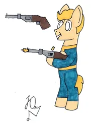 Size: 1324x1808 | Tagged: safe, artist:yusik jerovich, derpibooru import, oc, earth pony, pony, fallout equestria, fallout, fallout: new vegas, image, photo, png, vault boy