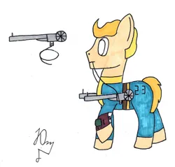 Size: 1582x1513 | Tagged: safe, artist:yusik jerovich, derpibooru import, oc, earth pony, pony, fallout equestria, fallout, fallout: new vegas, image, photo, png, vault boy