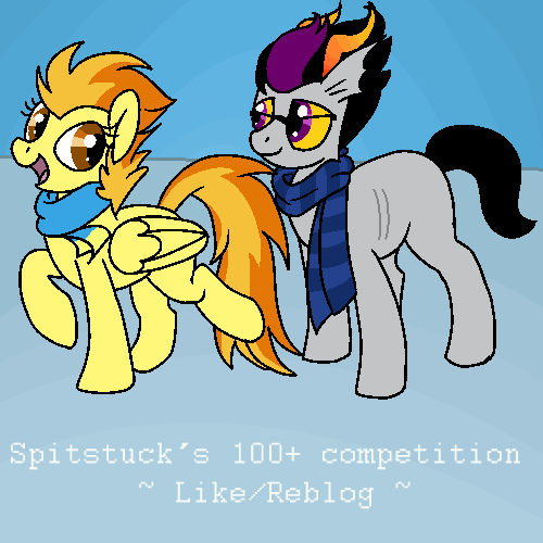 Size: 500x500 | Tagged: safe, artist:spitstuck, derpibooru import, spitfire, ponified, pony, clothes, eridan ampora, image, milestone, png, scarf, spitfirestuck