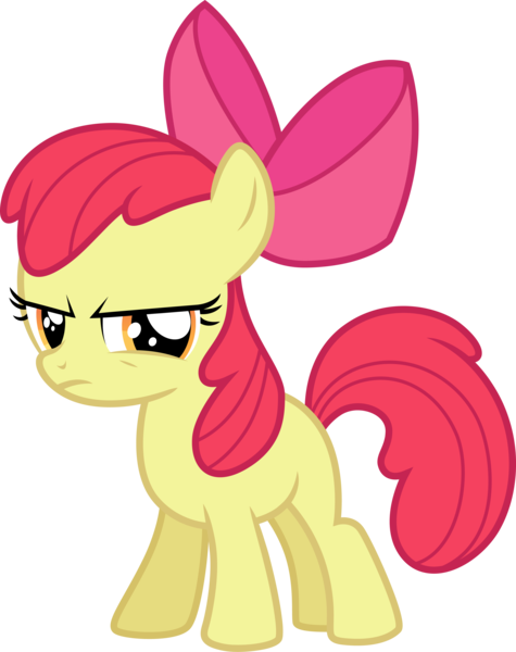 Size: 3000x3793 | Tagged: safe, artist:cloudy glow, derpibooru import, apple bloom, earth pony, pony, one bad apple, .ai available, adorabloom, apple bloom is not amused, cute, female, filly, foal, image, png, simple background, solo, transparent background, unamused, vector