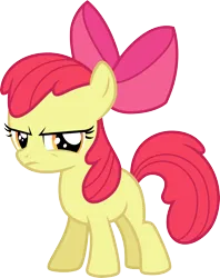 Size: 3000x3793 | Tagged: safe, artist:cloudy glow, derpibooru import, apple bloom, earth pony, pony, one bad apple, .ai available, adorabloom, apple bloom is not amused, cute, female, filly, foal, image, png, simple background, solo, transparent background, unamused, vector