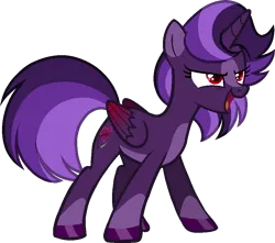 Size: 912x805 | Tagged: safe, artist:sparklebases, artist:tanahgrogot, derpibooru import, oc, oc:princess kincade, oc:queen kincade, unofficial characters only, alicorn, pony, antagonist, base used, evil, female, image, mare, oc villain, open mouth, open smile, png, simple background, smiling, solo, transparent background