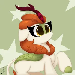 Size: 3000x3000 | Tagged: safe, artist:daftramms, derpibooru import, autumn blaze, kirin, pony, unicorn, friendship is magic, cute, fanart, g4, high res, image, png, simple background, solo