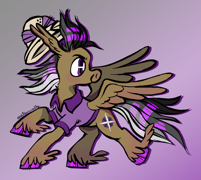 Size: 1000x900 | Tagged: safe, artist:msponies, derpibooru import, daring do, pegasus, pony, asexual, asexual pride flag, colored hooves, gradient background, image, png, pride, pride flag, solo, spread wings, unshorn fetlocks, wings