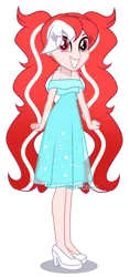 Size: 1076x2282 | Tagged: safe, artist:skyfallfrost, derpibooru import, oc, equestria girls, clothes, dress, female, image, png, simple background, solo, transparent background