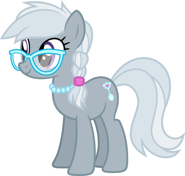 Size: 5910x5620 | Tagged: safe, artist:starryshineviolet, derpibooru import, silver spoon, earth pony, pony, the last problem, absurd resolution, female, future, gameloft, glasses, image, jewelry, mare, necklace, older, older silver spoon, png, simple background, transparent background, vector