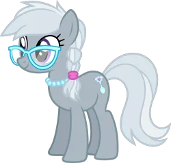 Size: 5910x5620 | Tagged: safe, artist:starryshineviolet, derpibooru import, silver spoon, earth pony, pony, the last problem, absurd resolution, female, future, gameloft, glasses, image, jewelry, mare, necklace, older, older silver spoon, png, simple background, transparent background, vector