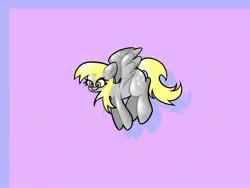 Size: 1600x1200 | Tagged: safe, artist:pertdegert, derpibooru import, derpy hooves, pegasus, pony, flying, image, jpeg, simple background, smiling, solo